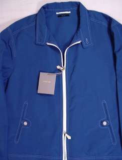 TOM FORD COAT $1995 ROYAL BLUE SILKY NYLON FAILLE TENNIS JACKET XL 54e 