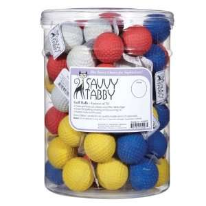  Sabby Tabby Rubber Golf Cat Balls Canister, 1 1/2 Inch, 72 