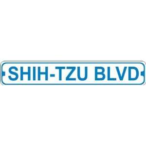    Shih Tzu Boulevard Novelty Metal Street Sign