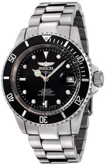 9937C Invicta Stainless Steel Coin Edge Pro Diver Black Dial Swiss 