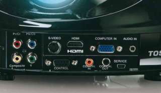 HDMI, S Video, component, and more inputs are located conveniently on 