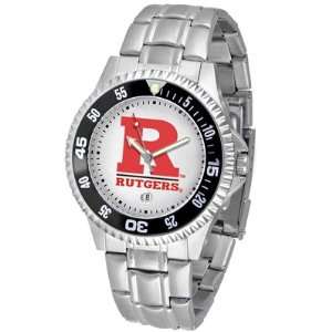  Rutgers Competitor Mens Steel Band Watch Sports 