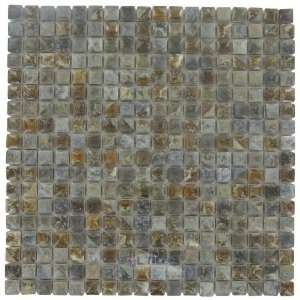  Rustica   9/16 x 9/16 porcelain mosaic tile in noce 