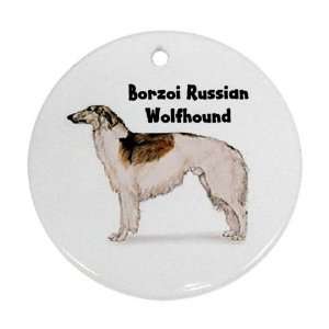  Borzoi Russian Wolfhound Ornament (Round)