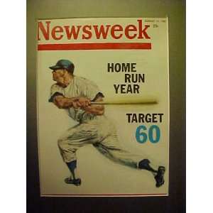 Mickey Mantle August 14, 1961 Newsweek Magazine Professionally Matted 