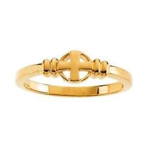  10K Yellow Gold Cross Ring   Size 8 Jewelry