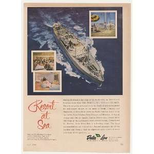  1960 Delta Line Del Norte Cruise Ship Photo Print Ad