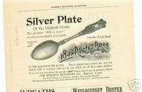 1847 Rogers Bros Romanesque Silverplate Spoon Ad  