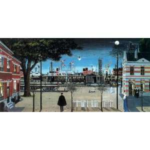  Hand Made Oil Reproduction   Paul Delvaux   32 x 16 inches 