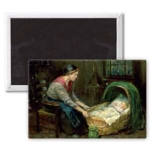  Mother and Baby by Dutch School   3x2 inch Fridge Magnet 