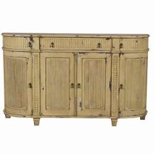  Italian Demilune Cabinet in Vintage Butter Creme