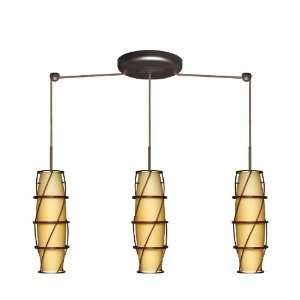  Besa Lighting 3 Light Tutu Linear Mini Island Light