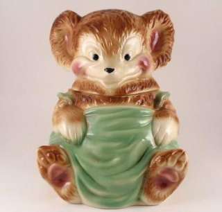 Rare Vintage Brush Teddy Bear Cookie Jar W14 Collectible  