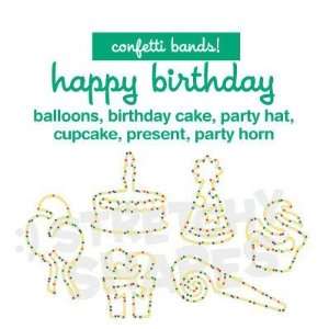 , Animal Bands 24 Band Pack, Happy Birthday, Balloons, Birthday Cake 