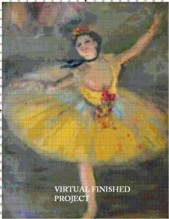 Degas Yellow Ballerina Cross Stitch Pat Dance Ballet T  