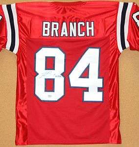 Deion Branch 1st Rd Pick Autographed New England Patriots Jersey 
