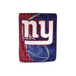  NFL New York Giants Royal Plush Raschel Blanket Sports 