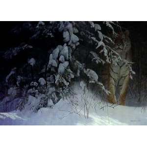  Robert Bateman   Siberian Night Tiger Canvas