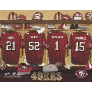  Personalized San Francisco 49ers Locker Room Print
