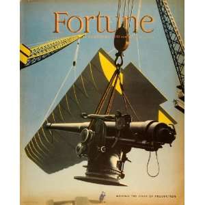  1943 Cover Fortune Herbert Bayer WWII Gun Crane Derrick 