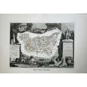   1845 Atlas National France Maps Des Vosges Epinal Die