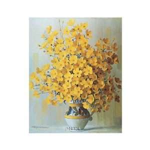   Yellow Bouquet Finest LAMINATED Print Rouviere 23x29