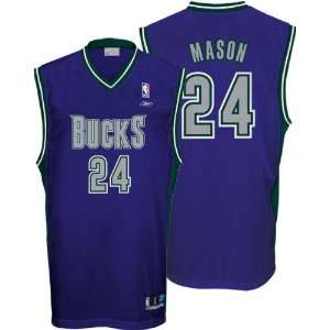 Desmond Mason Purple Reebok NBA Replica Milwaukee Bucks Youth Jersey