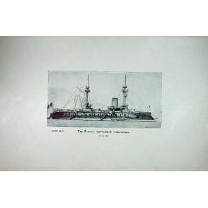   1855 1895 Ironclad Ship French Battleship Formidable