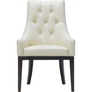  Sunpan Modern Home   Elizabeth Chair in Cream Leather 