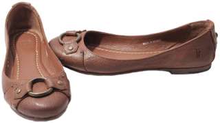 Frye Womens Shoes Leather Carson Harness Ballet Flats  