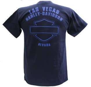   Davidson Las Vegas Dealer Tee T Shirt Pinup Girl BLUE MEDIUM #RKS