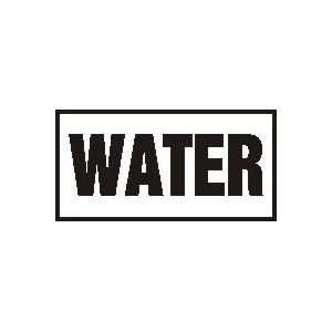  Labels WATER Adhesive Dura Vinyl   Each 1 1/2 x 3