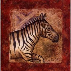 Zebra Safari   Poster by Terri Cook (6x6)