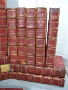 Writings of Mark Twain LEATHER BOUND 25 Volumes 1906  