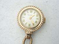 1957 JAEGER LeCOULTRE 9K SOLID GOLD PENDANT WATCH IN WORKING ORDER 