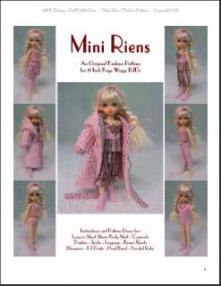 Mini Riens Fashion Pattern for 11 Kaye Wiggs BJDs  