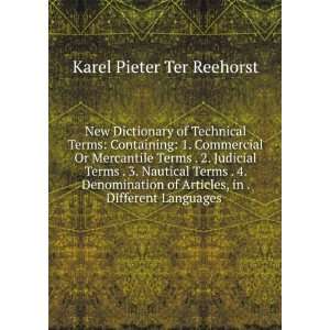  Articles, in . Different Languages . Karel Pieter Ter Reehorst Books