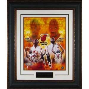 Shaquille ONeal, and Dwyane Wade, signed collage. Ltd. Edition 