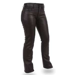  First MFG Womens Leather 5  Pocket Pants. FIL710CFD 