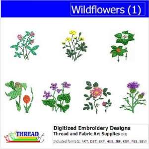Digitized Embroidery Designs   Wildflowers(1)   CD