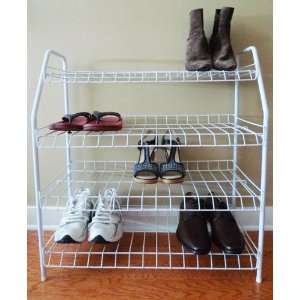   SHOE RACK ORGANIZER   WHITE (HOLDS UP TO 12 PAIRS OF SHOES) Home