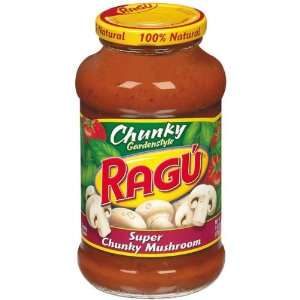 Ragu Robusto Super Chunky Mushroom Spaghetti Sauce 24 oz (Pack of 12 