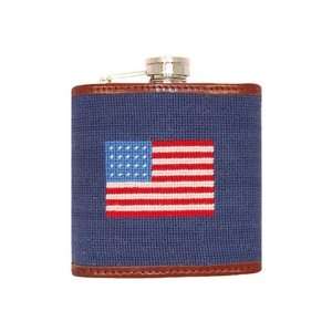   Flag Needlepoint Flask by Smathers & Branson