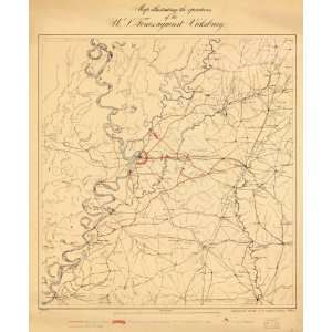  Civil War Map Map illustrating the operations of U.S 