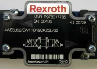 Rexroth 4WE6J62/EW110N9DK25L/62 Valve MNR R978017785 Rebuilt  