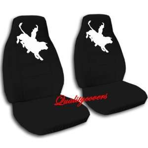 Complete set of Black Bull Rider seat covers for a Jeep Wrangler YJ 