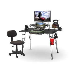   Gaming Desk and Task Chair Combo (Black) 33935797