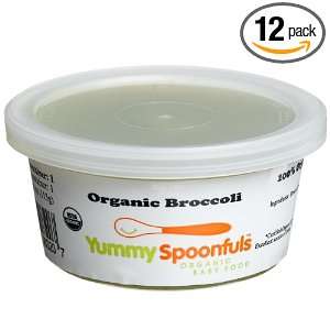 Yummy Spoonfuls Creamy Yummy Pureed Organic Broccoli, 4 Ounce Tubs 