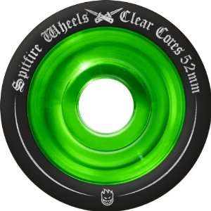 Spitfire Clearcut Black/Lite Green52mm Skateboard Wheels (Set Of 4 