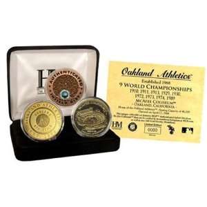   Athletics 24Kt Gold And Infield Dirt 3 Coin Set